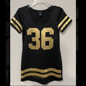 Rue21 black and gold dress